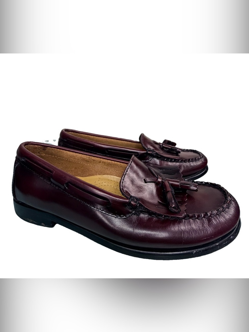 Vntg GH Bass Leather Jackie Loafers. Bourbon Brown 6M